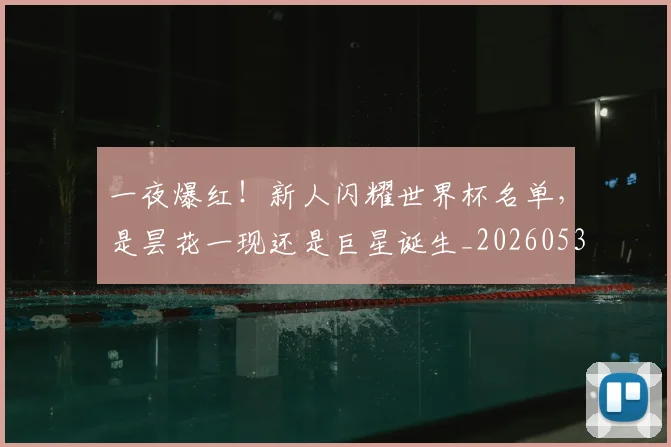 一夜爆红！新人闪耀世界杯名单，是昙花一现还是巨星诞生_20260530144152